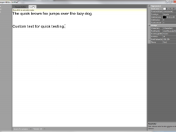 Text editing for testing the font.